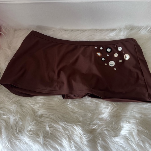 La Blanca By Bob Beattie Brown Embellished Bikini Set - Picture 6 of 12